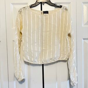 Giorgio Armani Cream Silk Blouse, Size 38
